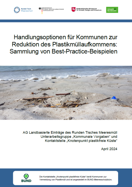 Cover des Berichts Handlungsoptionen für Kommunen zur Reduktion des Plastikmüllaufkommens 2021